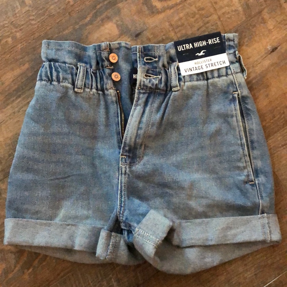 High rise jean shorts